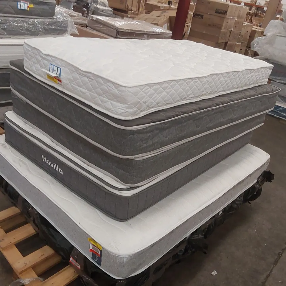 PALLET OF 6 UNBAGGED MATTRESSES - SIZES, BRANDS, CONDITIONS ECT VARY