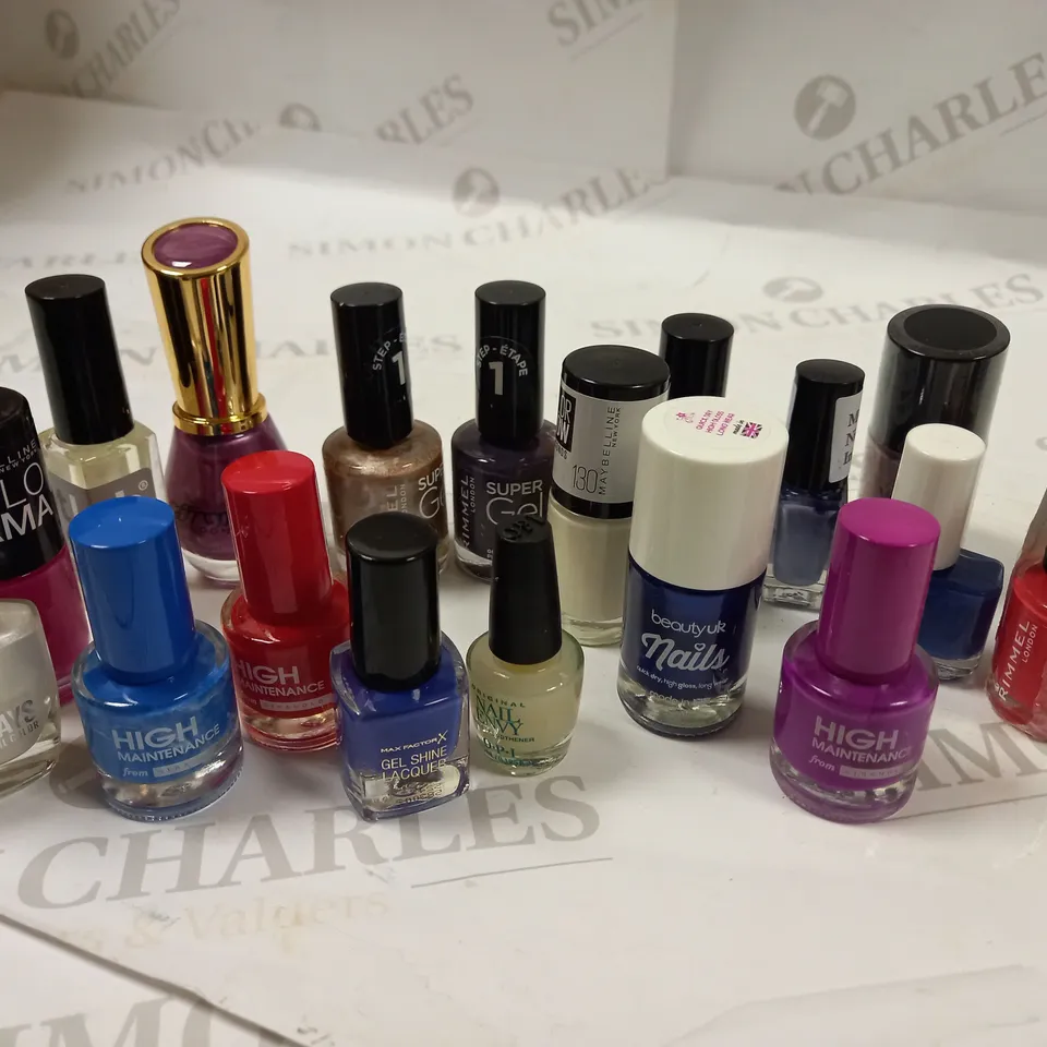 PREMIUM BRANDED NAIL POLISH LACQUER COLLECTION APPROX. 20 ITEMS 