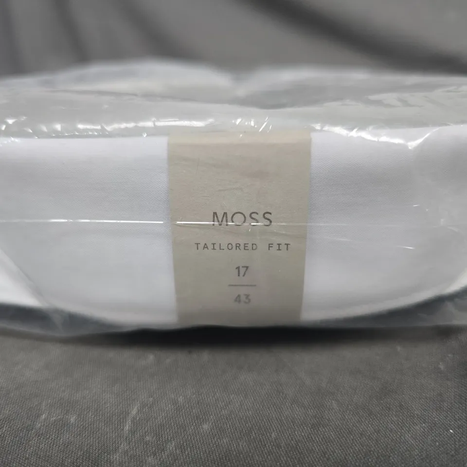 BAGGED TAILORED FIT WHITE DRESS SHIRT – MEN'S, NECK 17