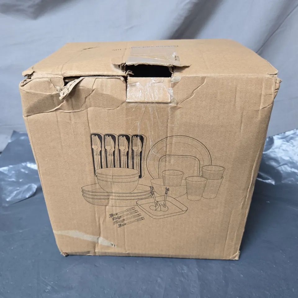 PLASTIC MULTI COLOUR DINNER WARE SET