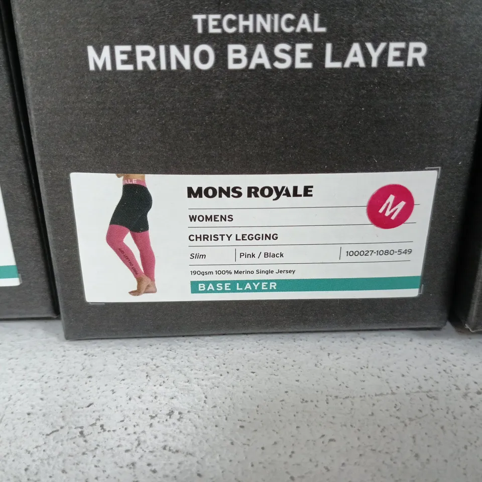 LOT OF 6 BOXED MONS ROYALE MERINO BASE LAYERS - VARIOUS SIZES AND COLOURS