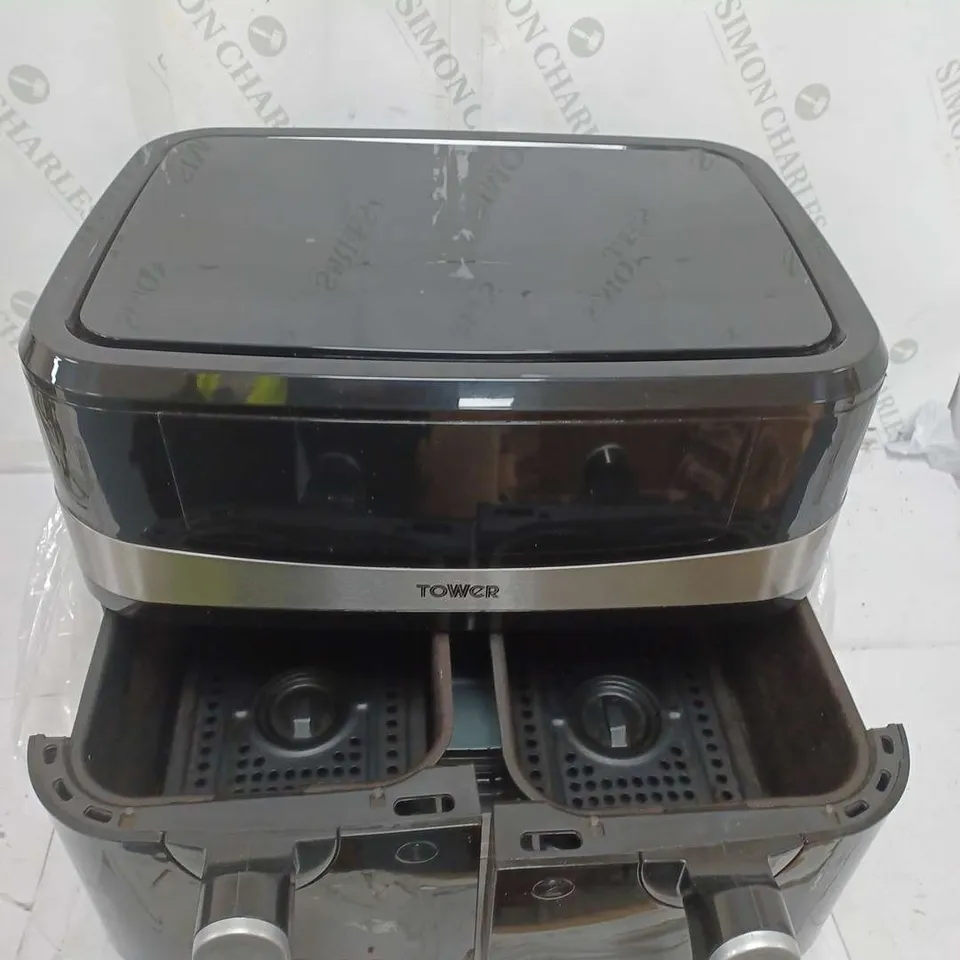 BOXED TOWER 9 LITRE DUAL BASKET AIR FRYER 