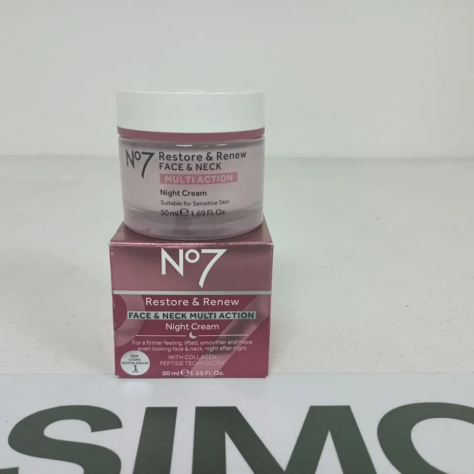 NO7 RESTORE & RENEW FACE & NECK NIGHT CREAM – 50 ML
