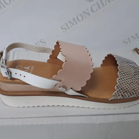 MODA IN PELLE NAVELLO SANDAL ROSE GOLD/NUDE SIZE 7