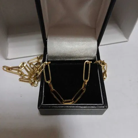 GOLD 9CT ITALIAN GOLD PAPERCLIP NECKLACE 4.1G 