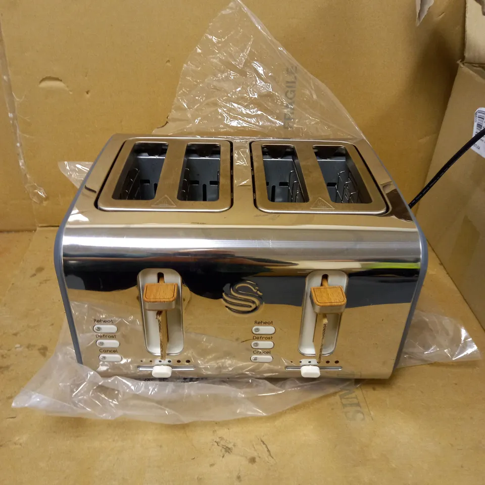 SWAN NORDIC 4 SLICE TOASTER - GREY