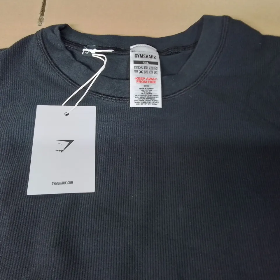 GYMSHARK RIBBED COTTON SEAMLESS T-SHIRT - XXL