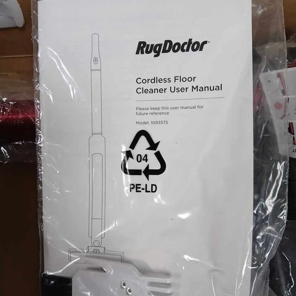 BOXED RUGDOCTOR CORDLESS FLOOR CLEANER IN RED