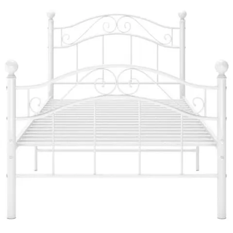 BOXED GAPSPARD BED FRAME - WHITE METAL 160X200 CM