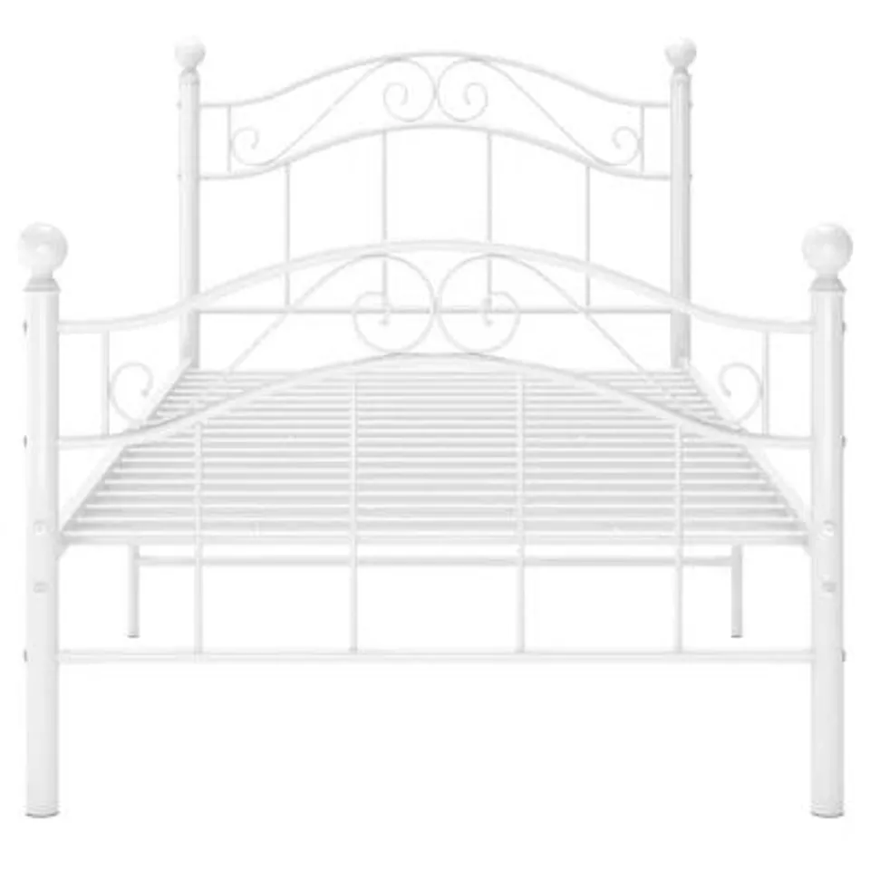 BOXED GAPSPARD BED FRAME - WHITE METAL 160X200 CM