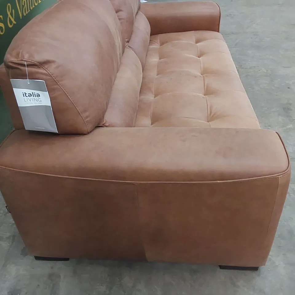 QUALITY DESIGNER ITALIAN MADE ARENA LARGE 3 SEATER LEATHER UPHOLSTERED SOFA 