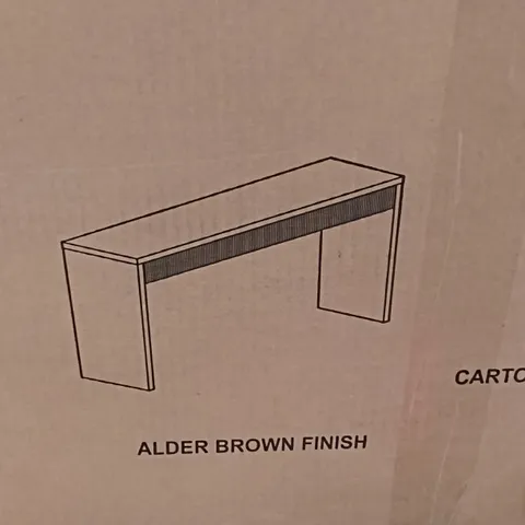 BOXED ACCENT TABLE IN ALDER BROWN FINISH (1 BOX)