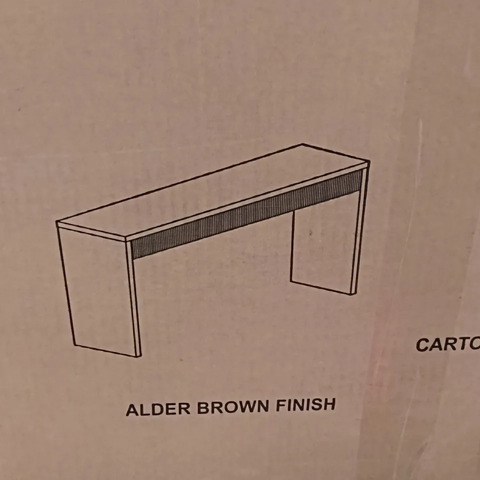 BOXED ACCENT TABLE IN ALDER BROWN FINISH (1 BOX)