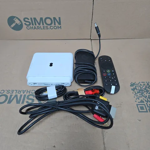 TOTE OF APPROXIMATELY 15 ASSORTED HOUSEHOLD ITEMS TO INCLUDE REMOTE CONTROLS, CABLES, ROUTER ETC