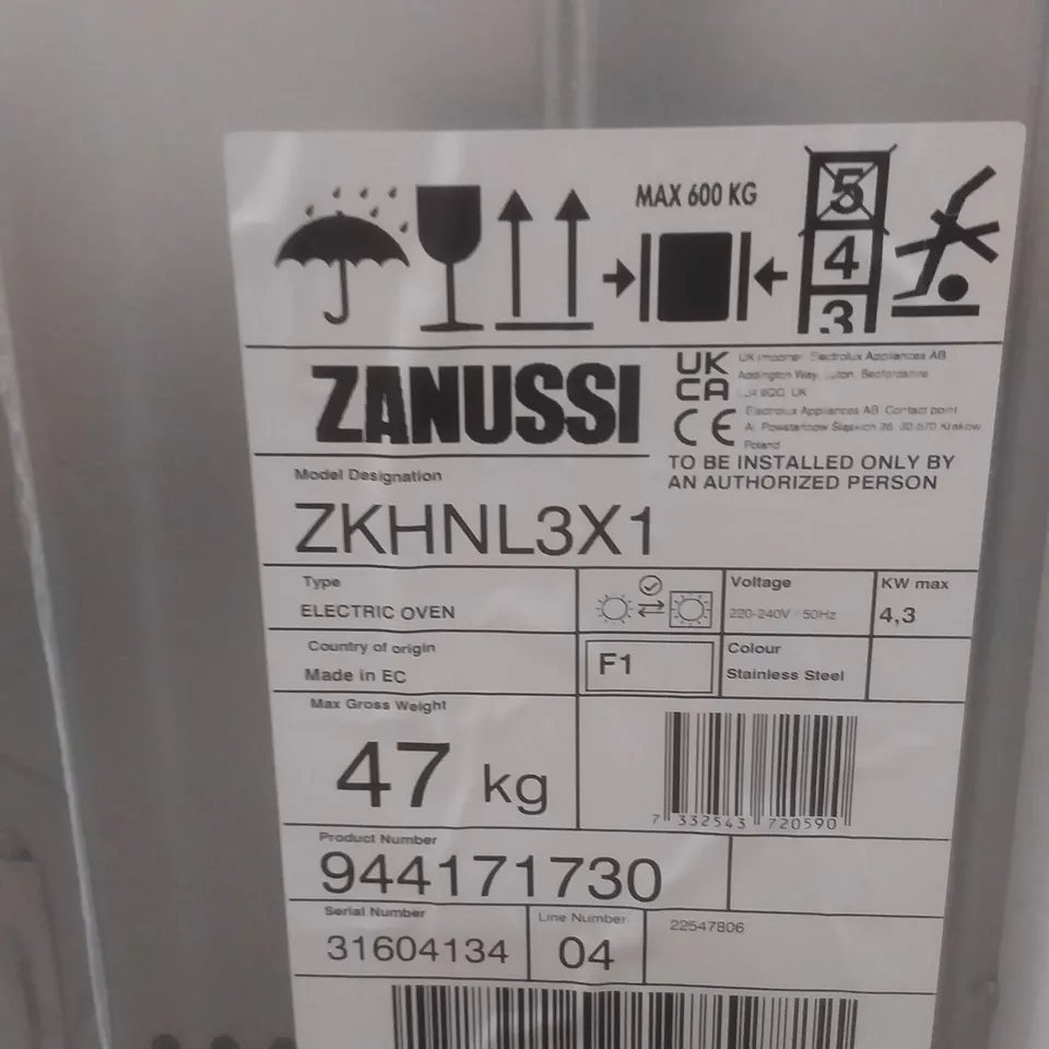 ZANUSSI ZKHNL3X1 DOIBLE OVEN RRP £484.00