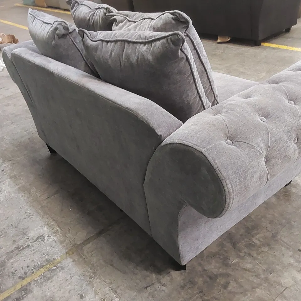 WINDSOR 2 SEATER FABRIC SCATTER BACK SOFA - GREY RRP £899