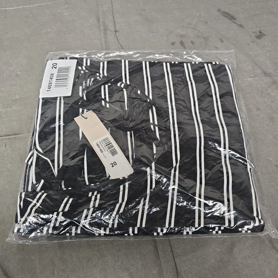 ROMAN STRIPE X-BACK MAXI DRESS – BLACK & WHITE, UK SIZE 20