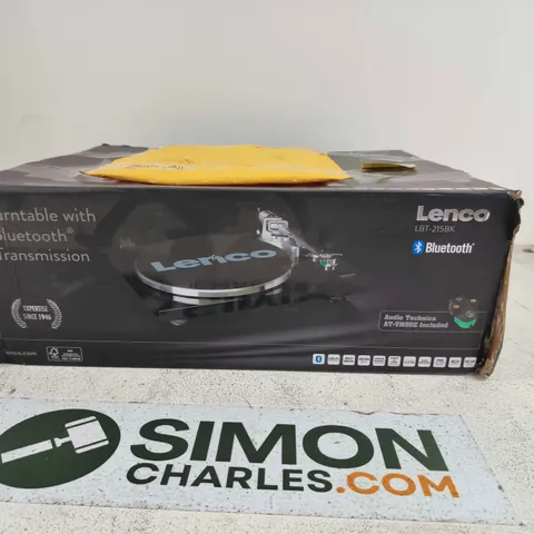 LENCO TURNTABLE WITH BLUETOOTH TRANSMISSION - LBT-215BK