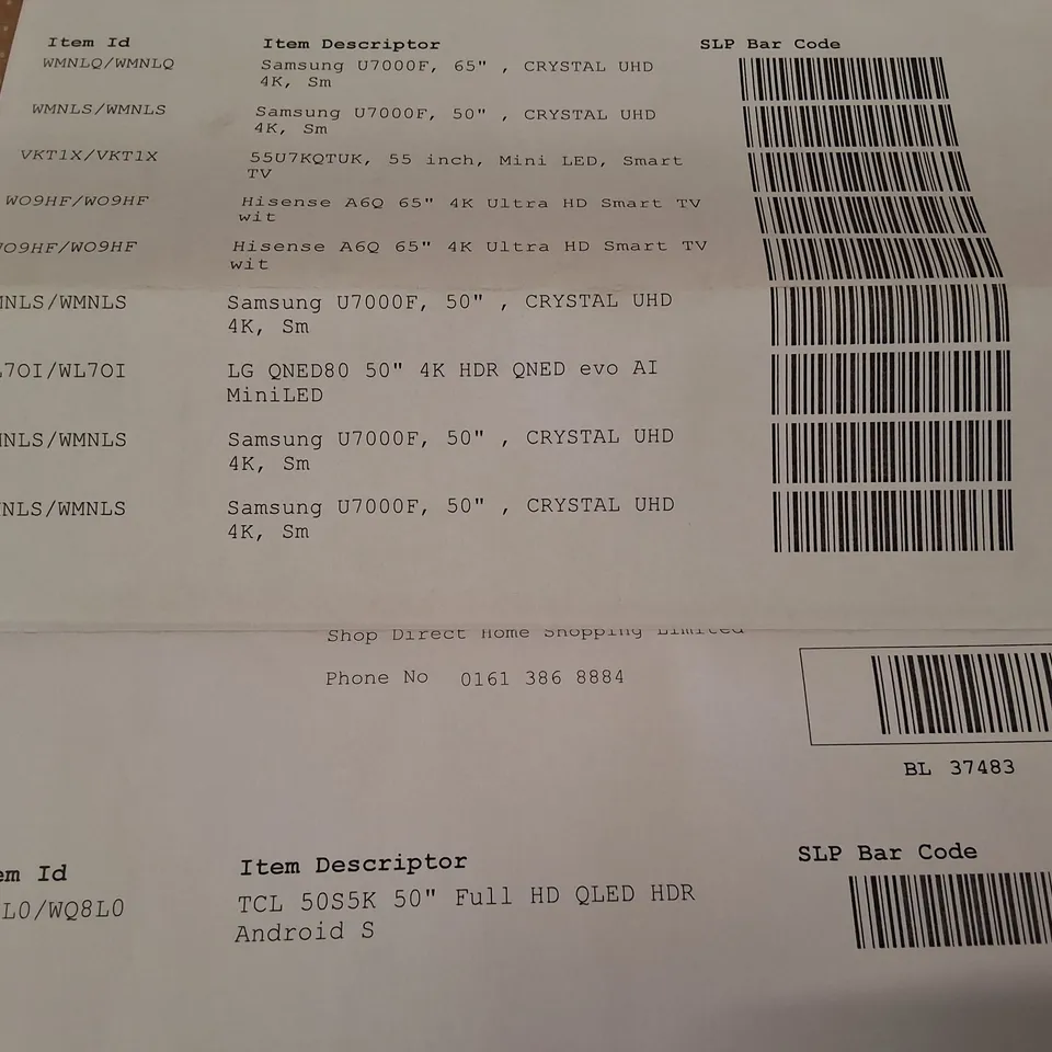 PALLET CONTAINING 10 ASSORTED DAMAGED TVS