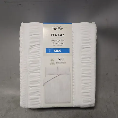 EASY CARE SEERSUCKER DUVET SET KING SIZE