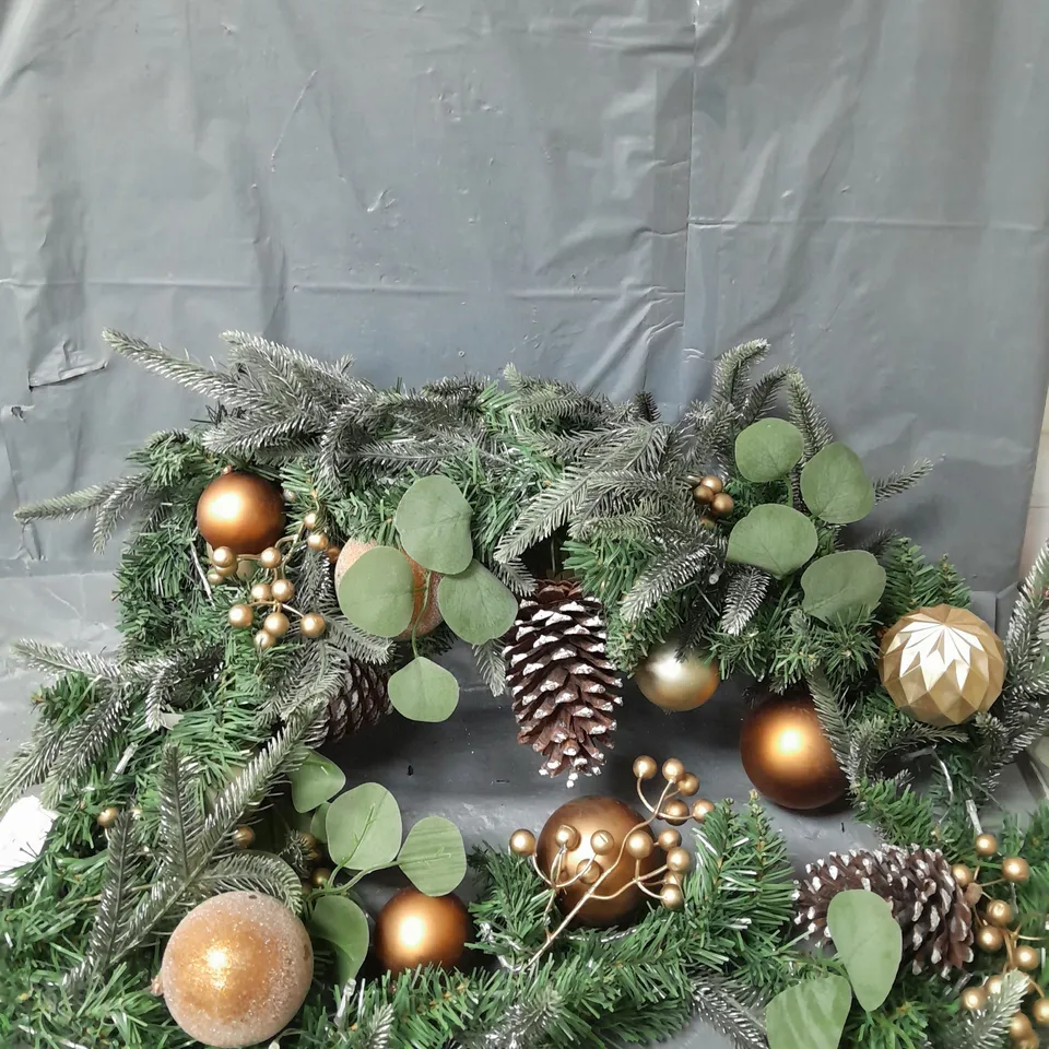 9FT COPPER AND GOLD PRE-LIT GARLAND 