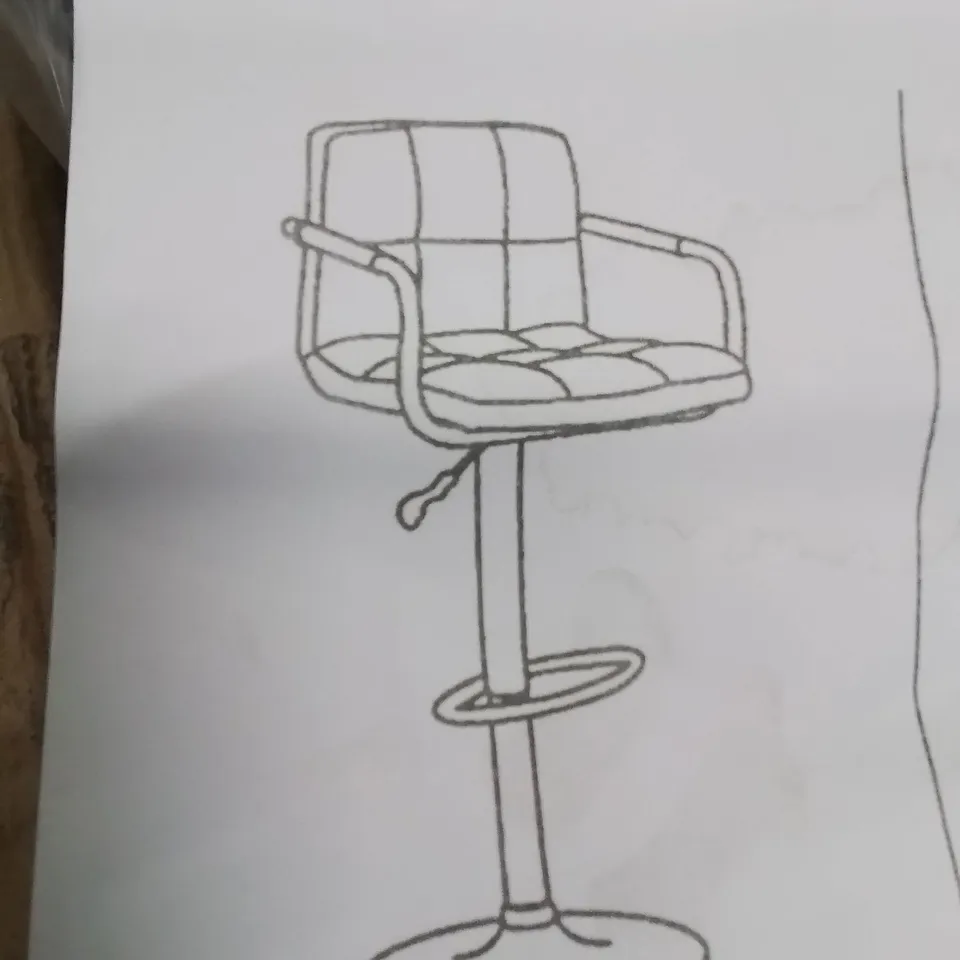 BOXED SET OF 2 GREY BAR STOOLS 