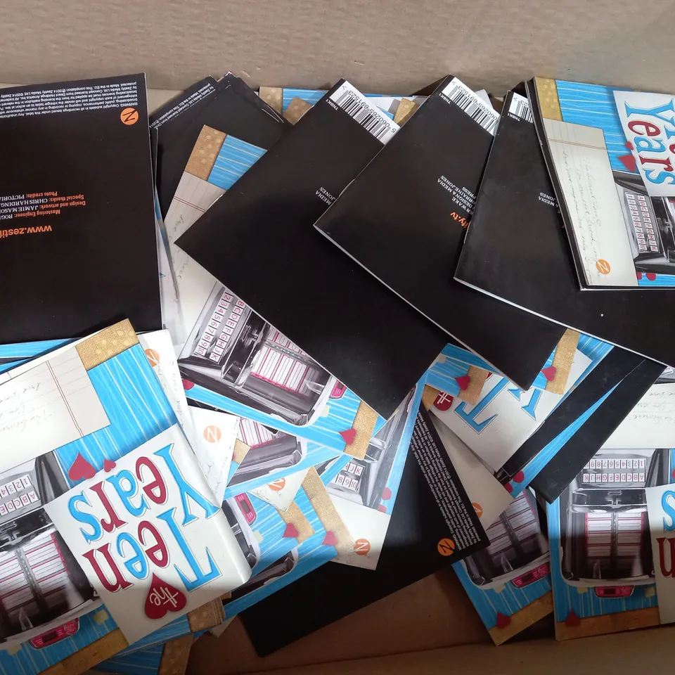 BOX OF APPROXIMATELY 85 THE TEEN YEARS AUDIO CD BOOKLETS