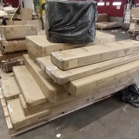 PALLET OF ASSORTED DESIGNER INCOMPLETE FURNITURE PARTS AND PIECES