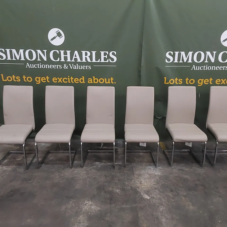 SET OF 6 PERTH LEATHER DINING CHAIRS 