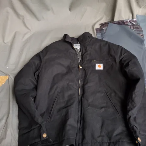 CARHARTT WIP JACKET – BLACK, MEN'S QUILTED OUTERWEAR, SIZE L