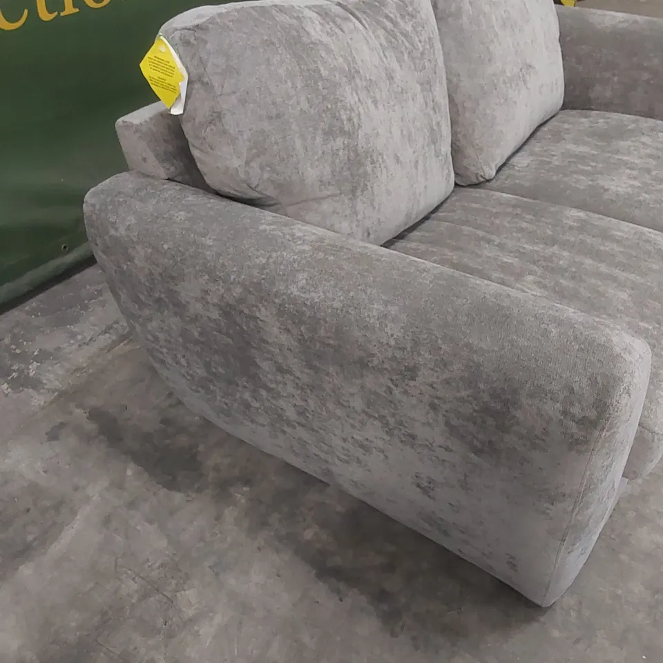 DESIGNER 2 SEATER FABRIC UPHOLSTERED SOFA 