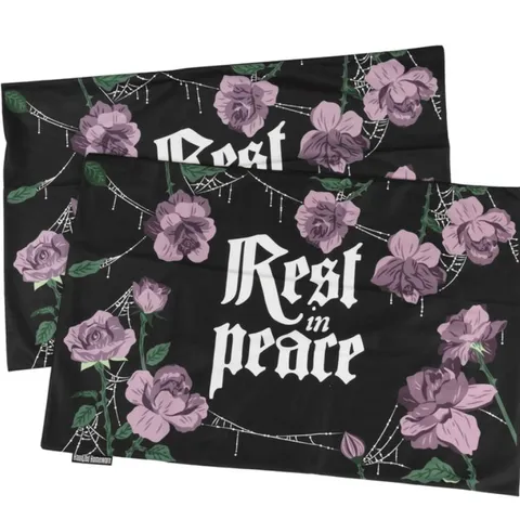 FIVE BRAND NEW KILLSTAR - GRAVE BLOOM - BLACK PILLOW CASES