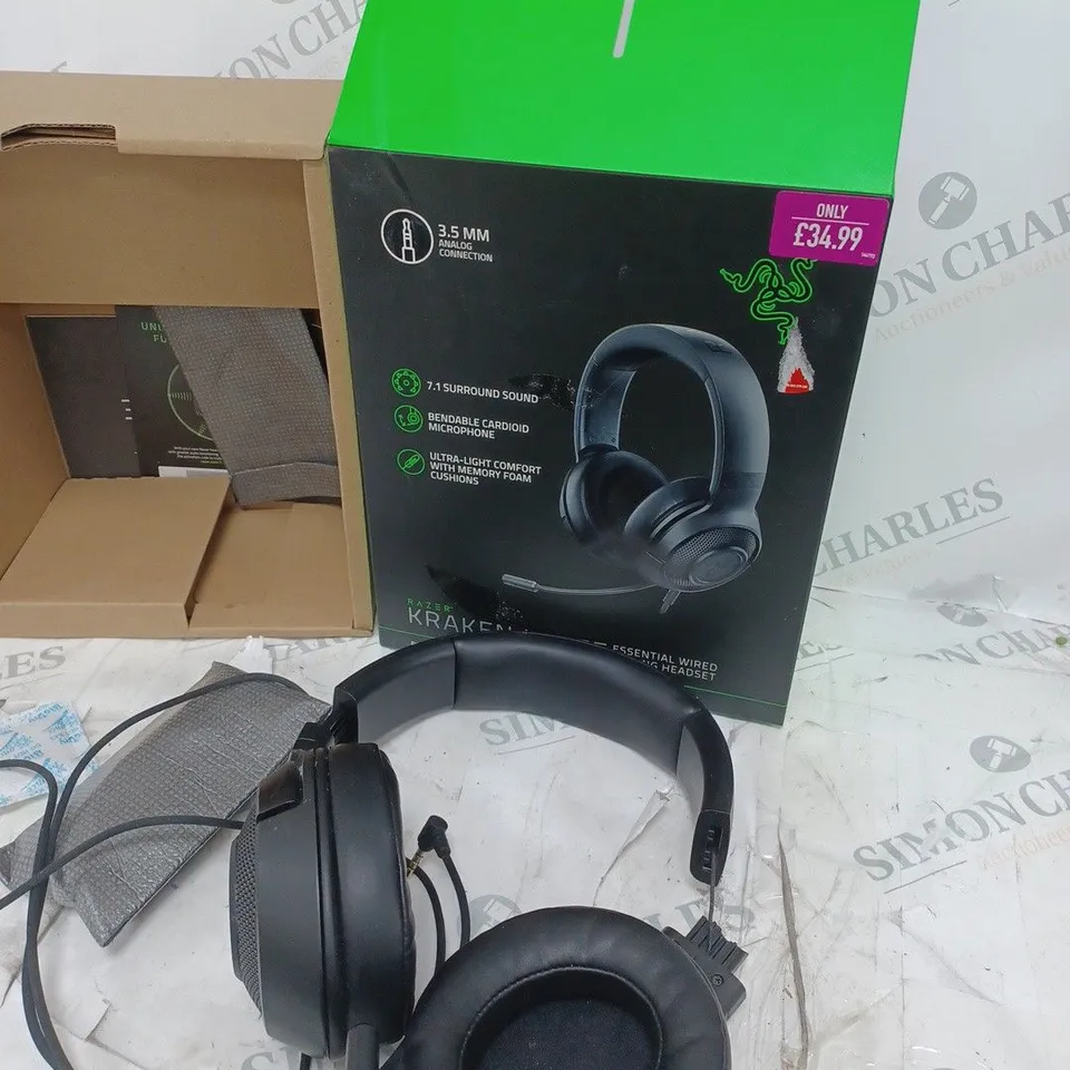 BOXED RAZER KRAKEN X LITE ESSENTIAL WIRED GAMING HEADSET