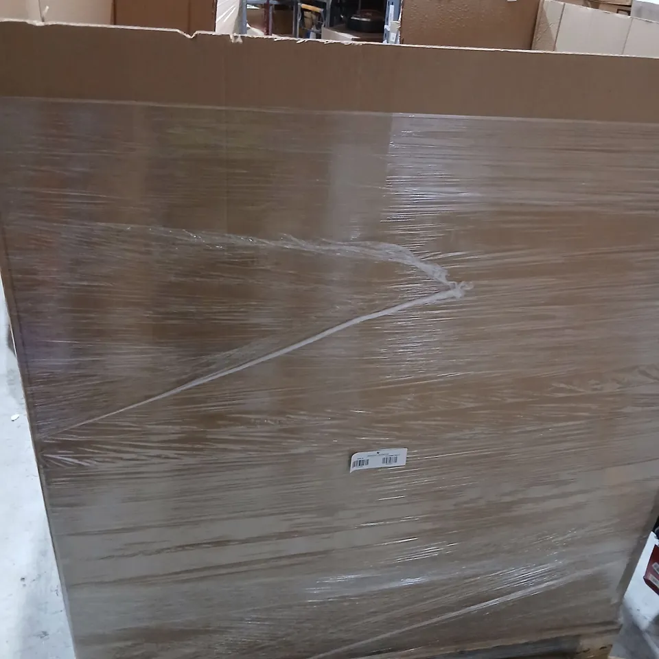 PALLET OF APPROXIMATELY NINE ASSORTED PRODUCTS TO INCLUDE; RECYCLE BIN, PRE LIT TREE SNOWY, DINNER SET AND BEDSIDE TABLE