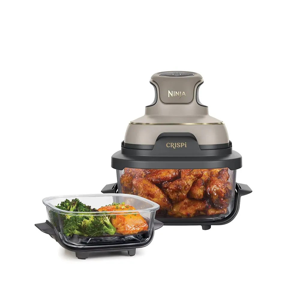 OUTLET NINJA CRISPI 4-IN-1 PORTABLE GLASS AIR FRYER 3.8L CONTAINER