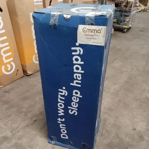 BOXED AND ROLLED MANUFACTURER REFURBISHED EMMA UK DIAMOND FIRM MATTRESS 75 X 200CM