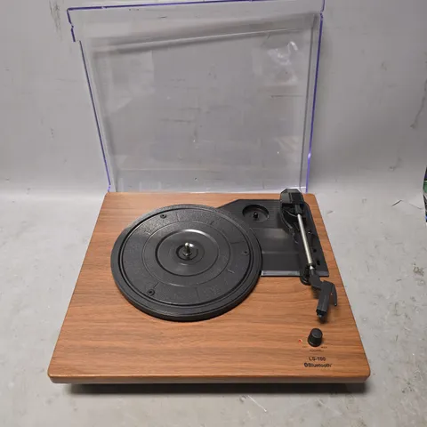 LENCO LS-100WD BELT DRIVE TURNTABLE IN WOODEN BROWN
