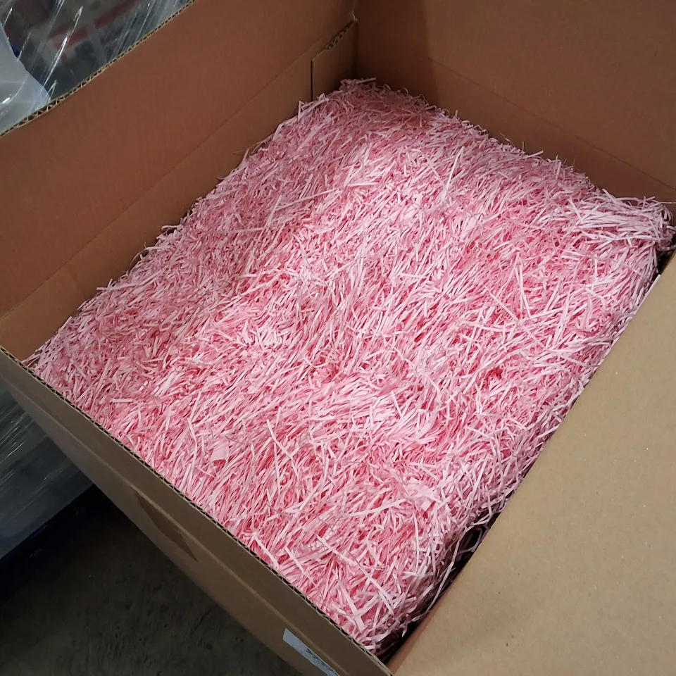 PALLET CONTAINING LARGE QUANTITY OF BIRCHBOX STASHERS , "WE ALL DESERVE TO FEEL ICONIC" BOXES & SHREDDED KRAFT PAPER