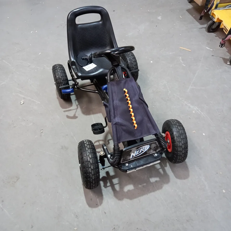BOXED NERF GO KART WITH BLASTER DARTS COLLECTION