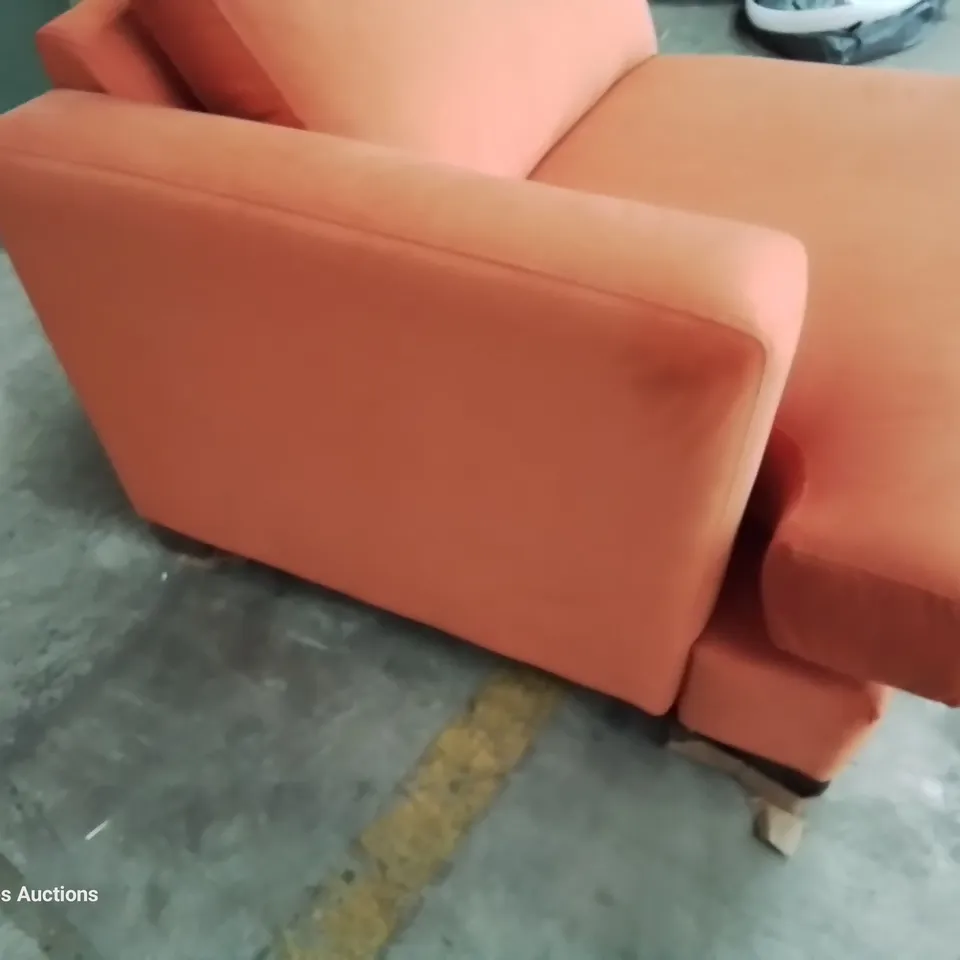 QUALITY BRITISH DESIGNER & MANUFACTURED LOUNGE Co. LOLA END UNIT ORANGE FABRIC 