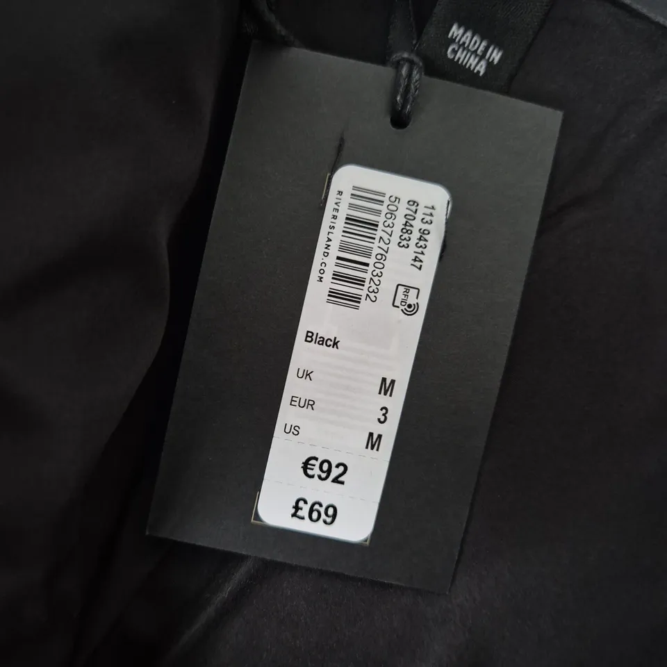 RIVER ISLAND STUDIOS BLACK FAUX LEATHER JACKET – UK M (EU M, US M) SOMEWHERE TO GO