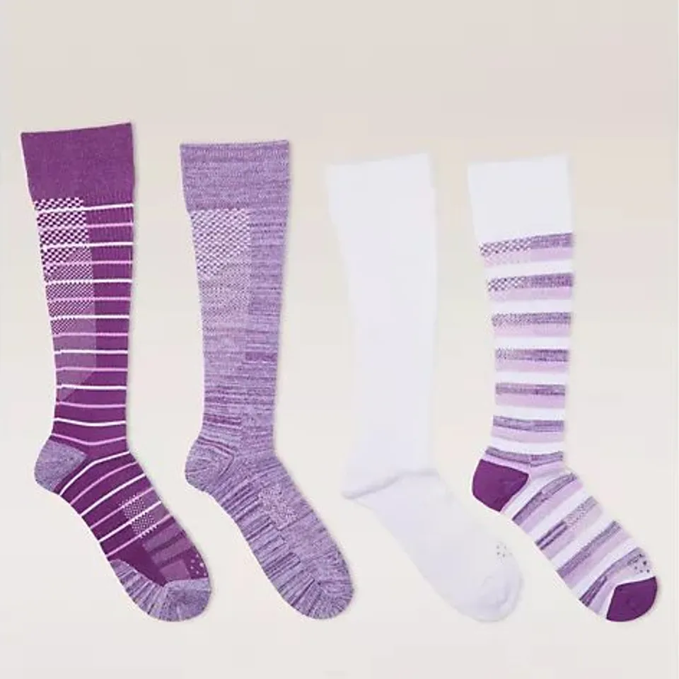 TOMMIE COPPER SET OF 4 INFRARED COMPRESSION SOCKS SIZE L