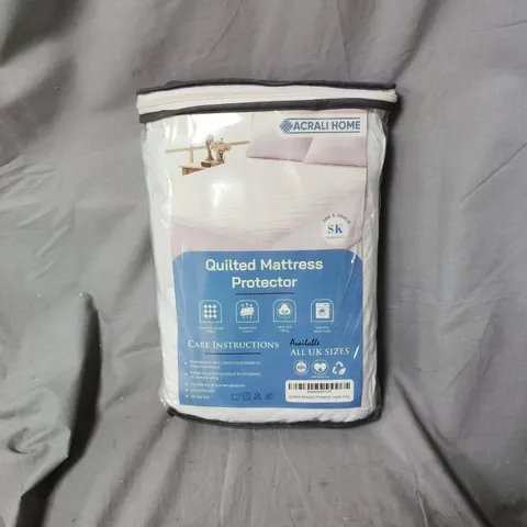 ACRALI HOME QUILTED MATTRESS PROTECTOR –  SUPERKING 180CM X 200CM 