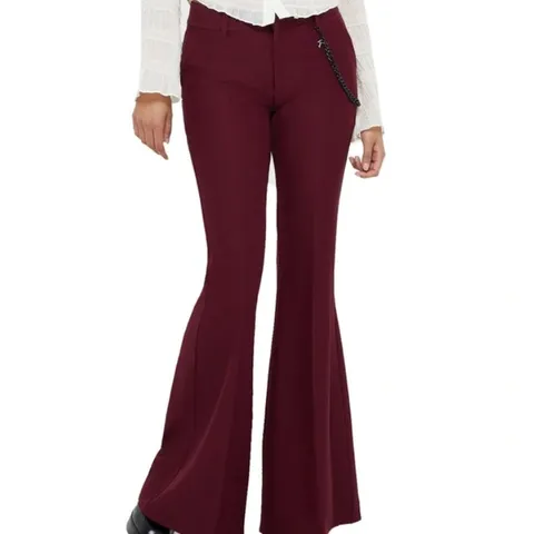 BRAND NEW KILLSTAR - VILE VIXEN FLARES - RED WOMEN'S TROUSERS SIZE XXL