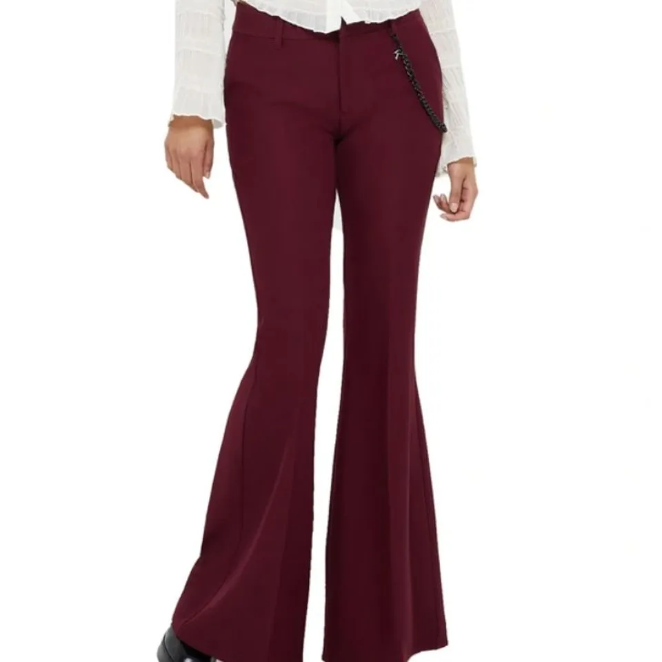 BRAND NEW KILLSTAR - VILE VIXEN FLARES - RED WOMEN'S TROUSERS SIZE XXL