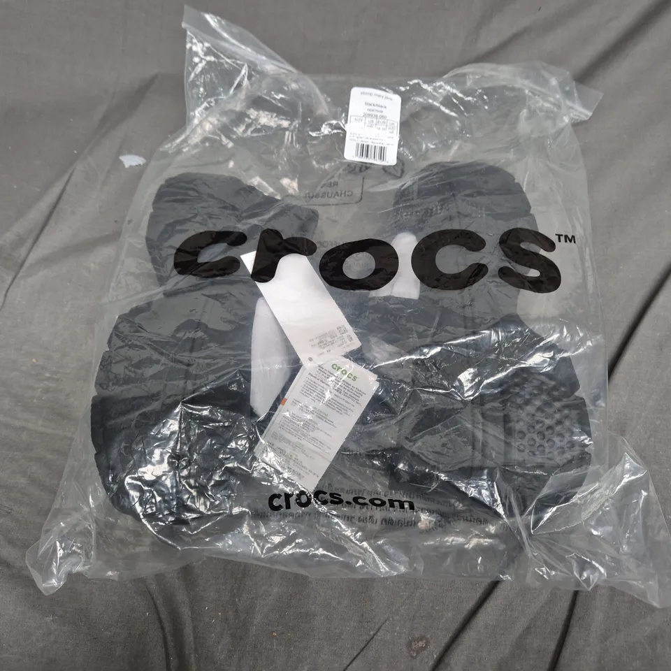 BAGGED PAIR OF CROCS STOMPY MARY JANE BLACK UK M5/W6