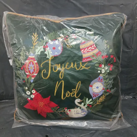 JOYEUX NOEL CHRISTMAS THEMED CUSHION 