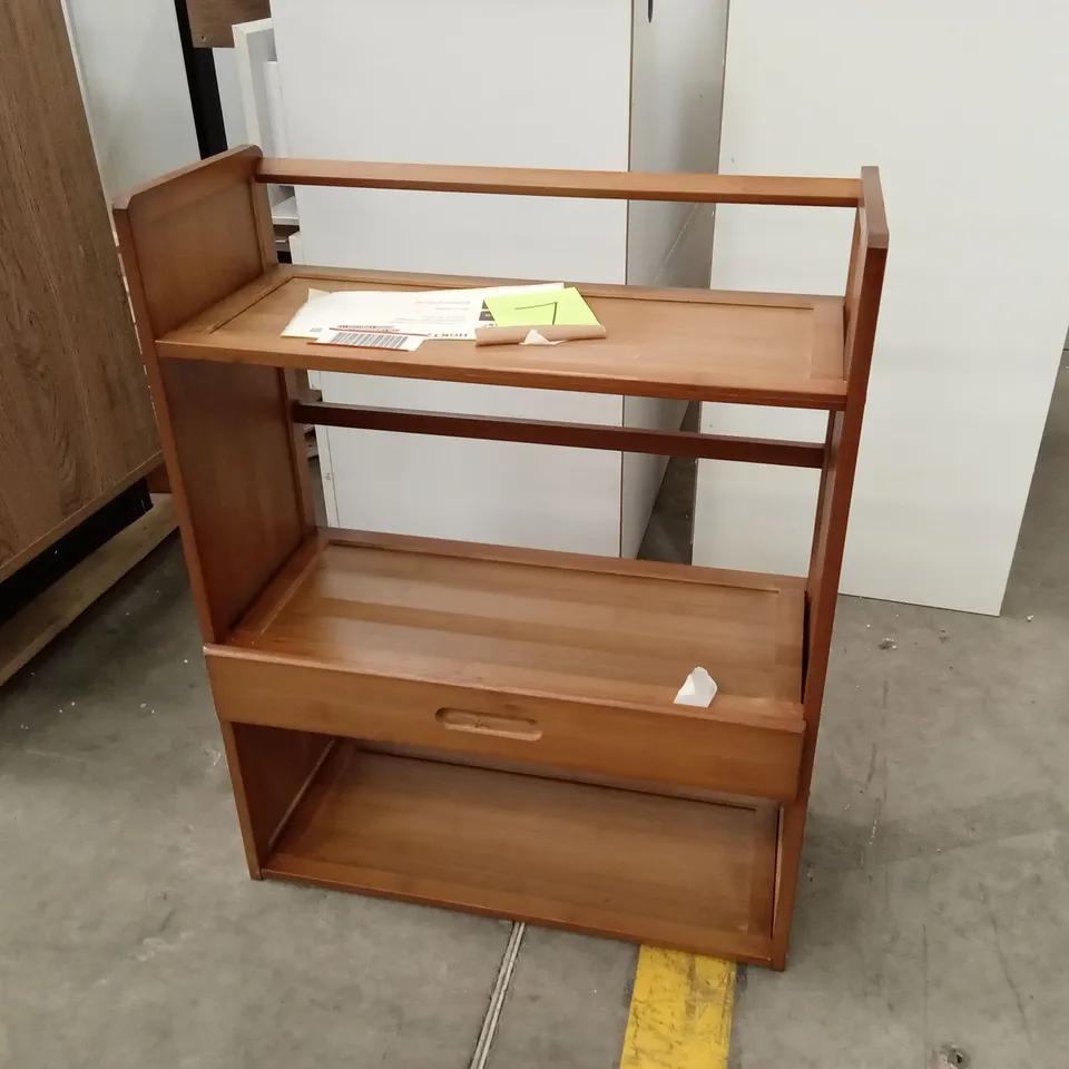 3-TIER BAMBOO DESKTOP BOOKSHELF WITH DRAWER 