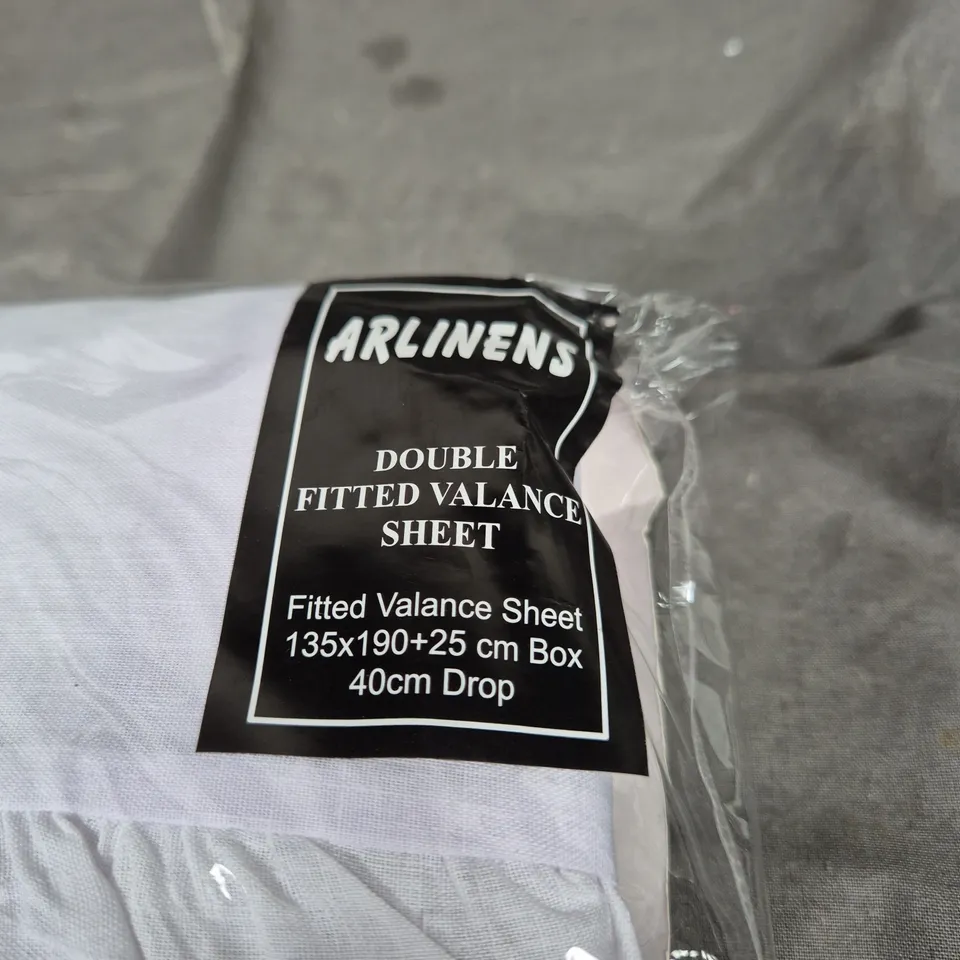 ARLINENS DOUBLE FITTED VALANCE SHEET – 135X190 CM +25 CM (40 CM DROP)