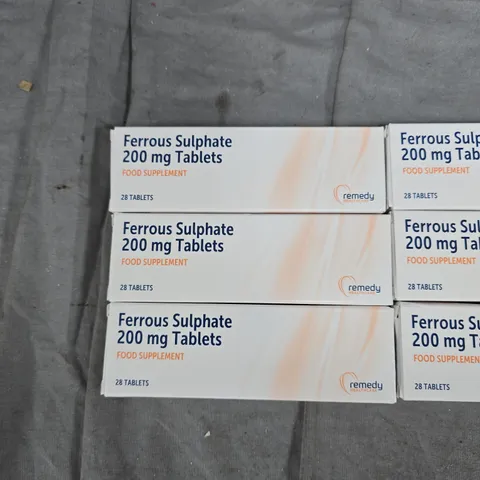 FERROUS SULPHATE 200 MG TABLETS – 28 TABLETS PER BOX – REMEDY HEALTHCARE – SET OF 6 BOXES